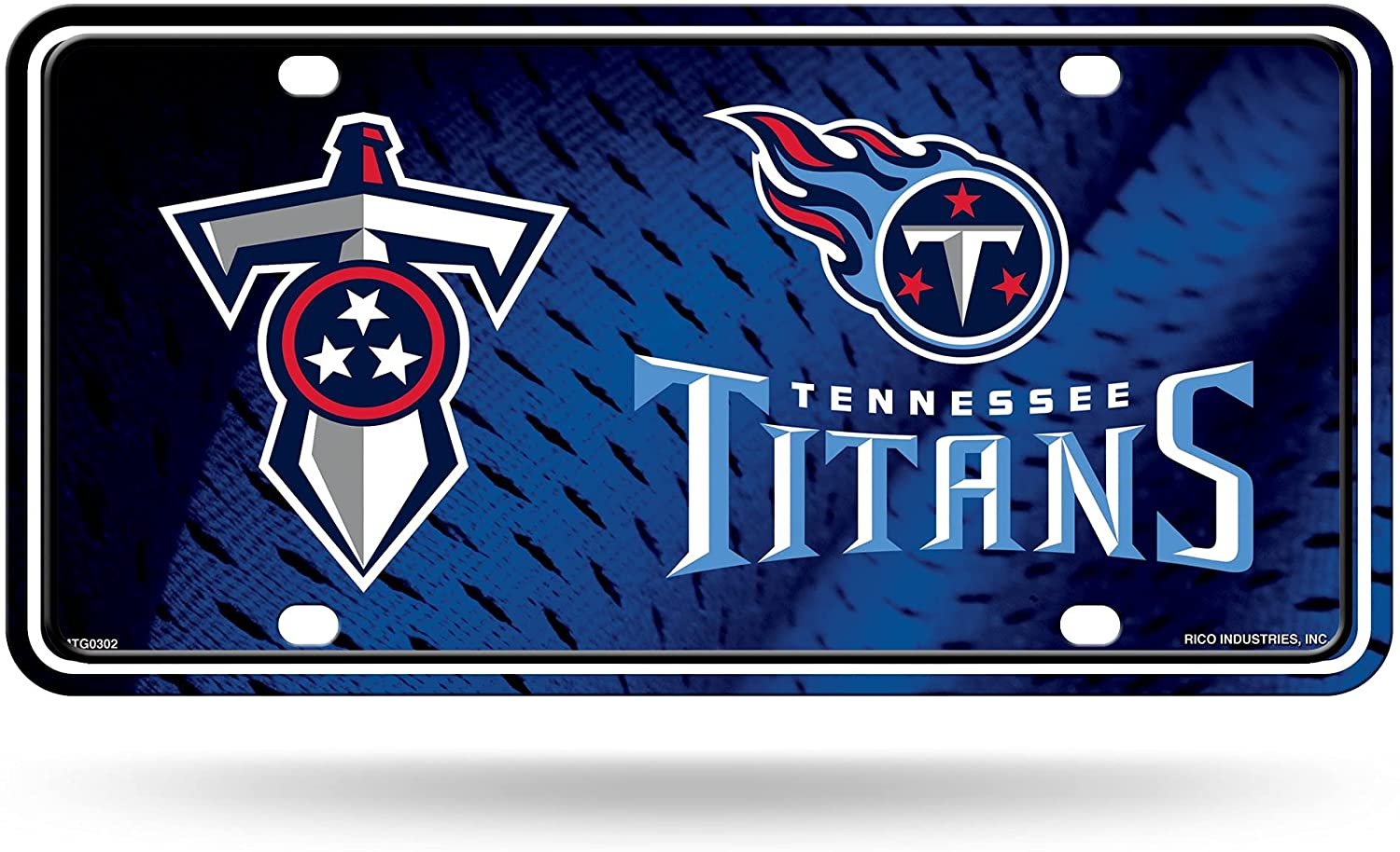 Tennessee Titans Metal Auto Tag License Plate, Sword Design, 6x12 Inch 1