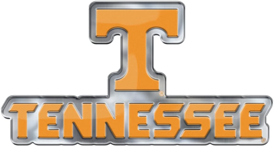 University of Tennessee Volunteers Aluminum Metal Auto Emblem Raised Adhesive Backing 1