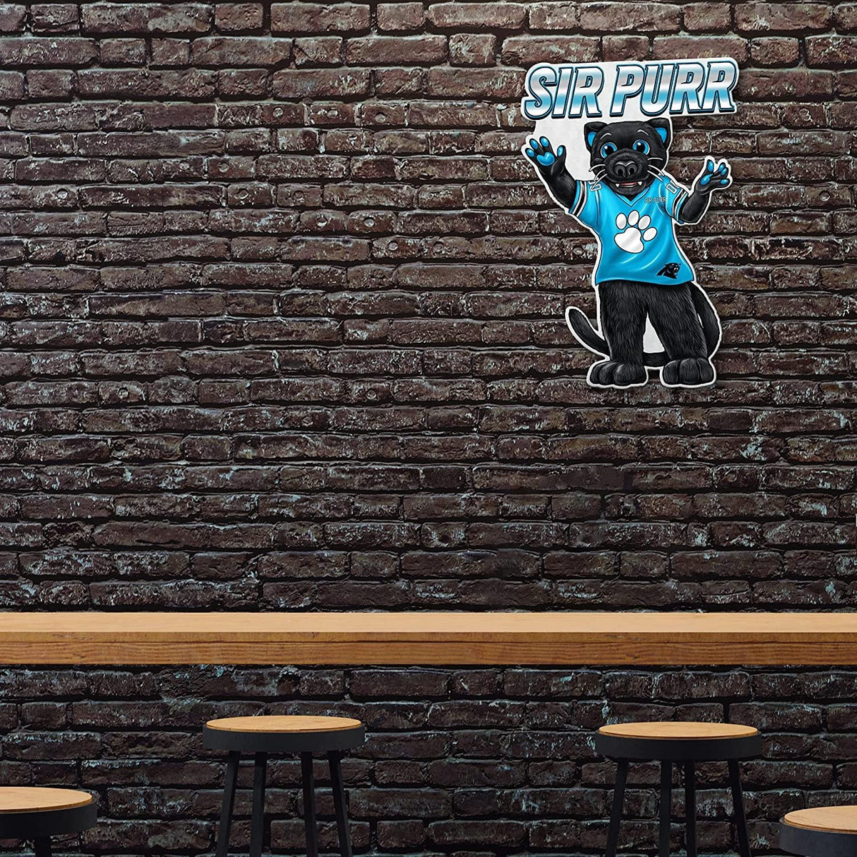 Carolina Panthers Pennant Mascot Logo 18 Inch Soft Felt 3