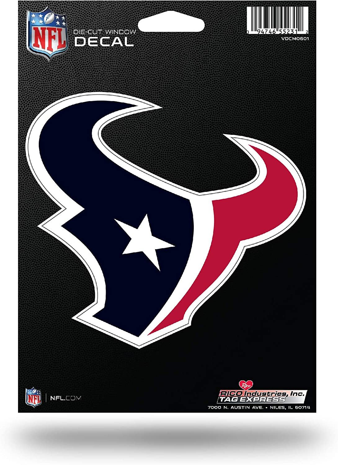 Houston Texans 5 Inch Die Cut Decal Sticker Retro Design Flat Vinyl Adhesive Backing 1