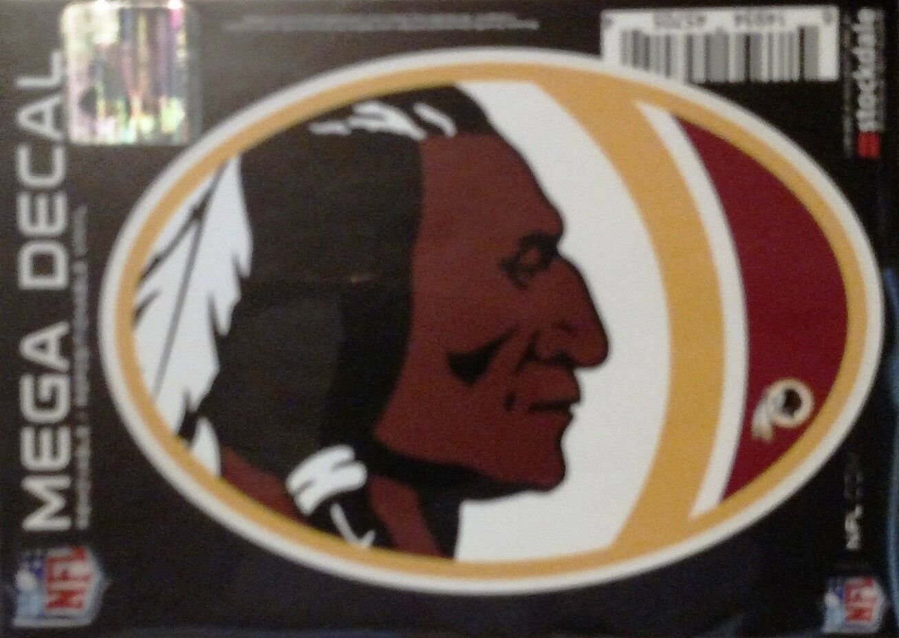 Washington Redskins MEGA Design 5" Decal Repositionable Vinyl Sticker Football 1
