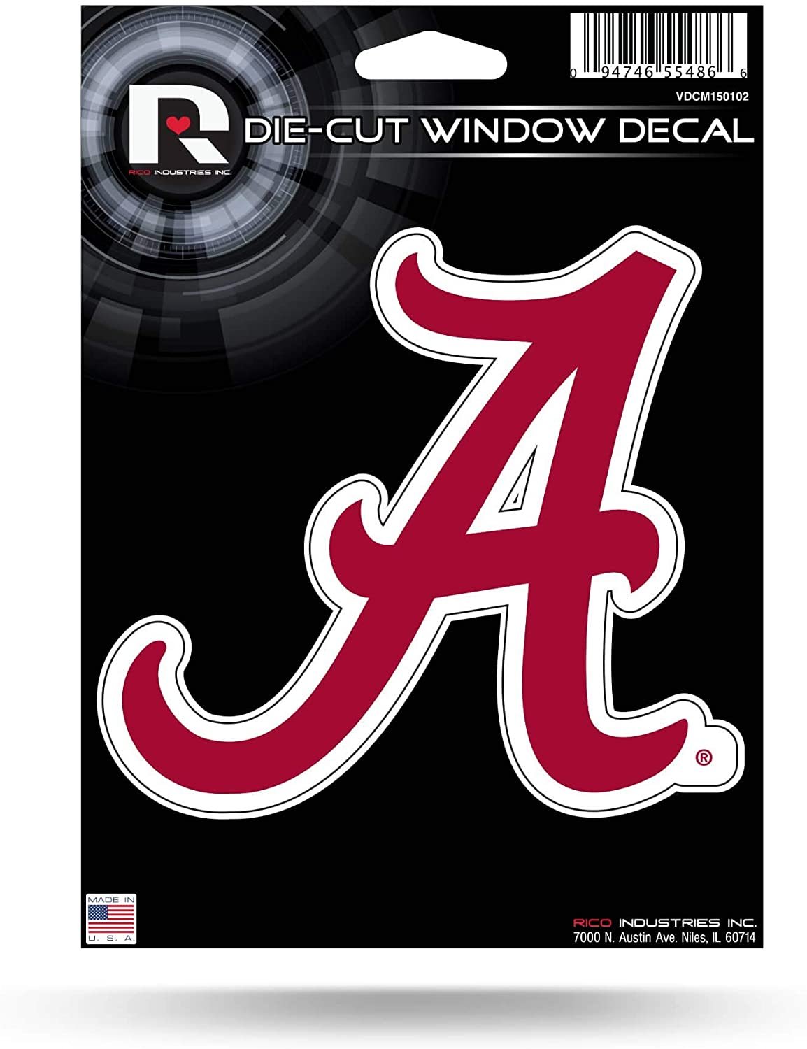 University of Alabama Crimson Tide 5 Inch Die Cut Flat Vinyl Decal Sticker Adhesive Backing