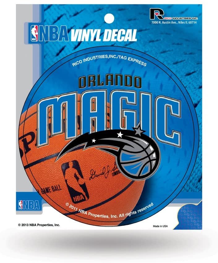 Orlando Magic 4 Inch Flat Round Decal Sticker Full Adhesive Backing 1