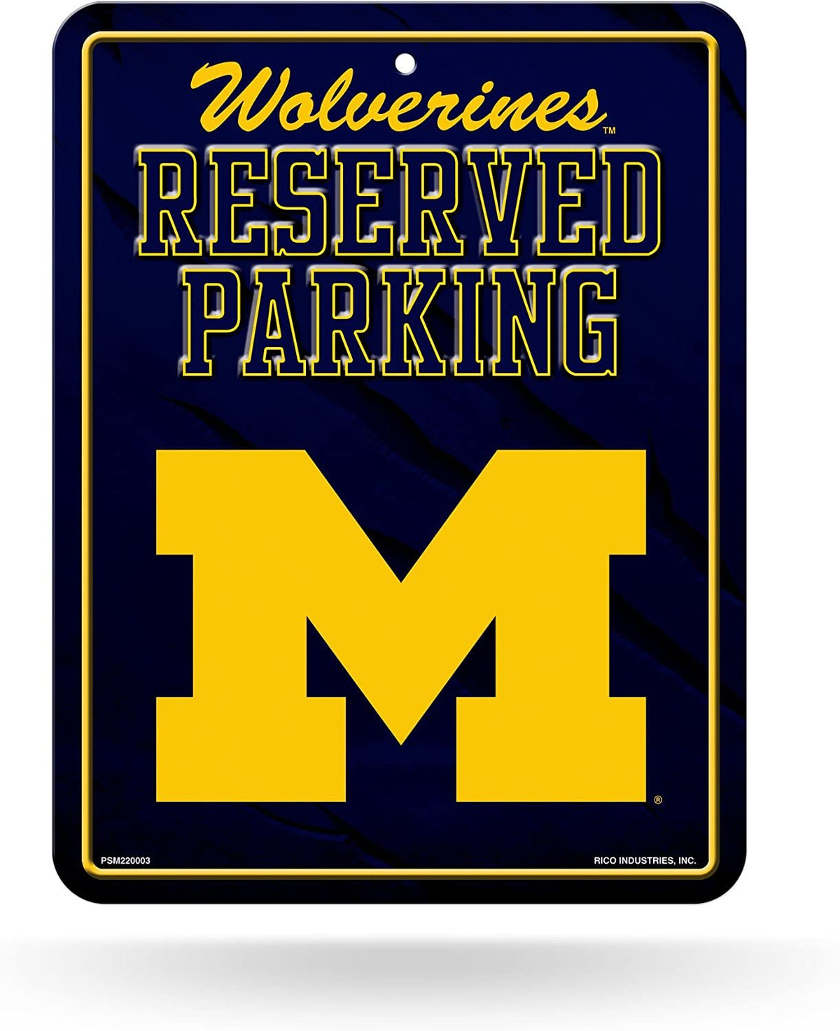 University of Michigan Wolverines Metal Parking Novelty Wall Sign 8.5 x 11 Inch