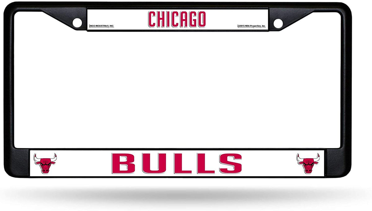 Rico Industries NBA Chicago Bulls Standard Chrome License Plate Frame