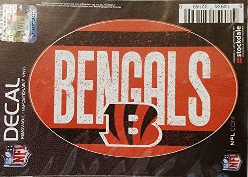 Cincinnati Bengals 5"x7" VINTAGE Repositionable Vinyl Decal Auto Home Football 1