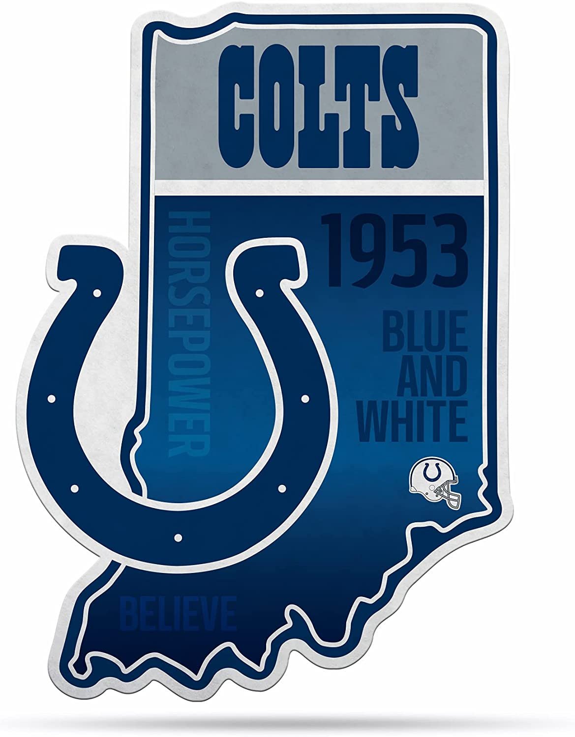 Indianapolis Colts Pennant State Shape 18 Inch Soft Felt 1