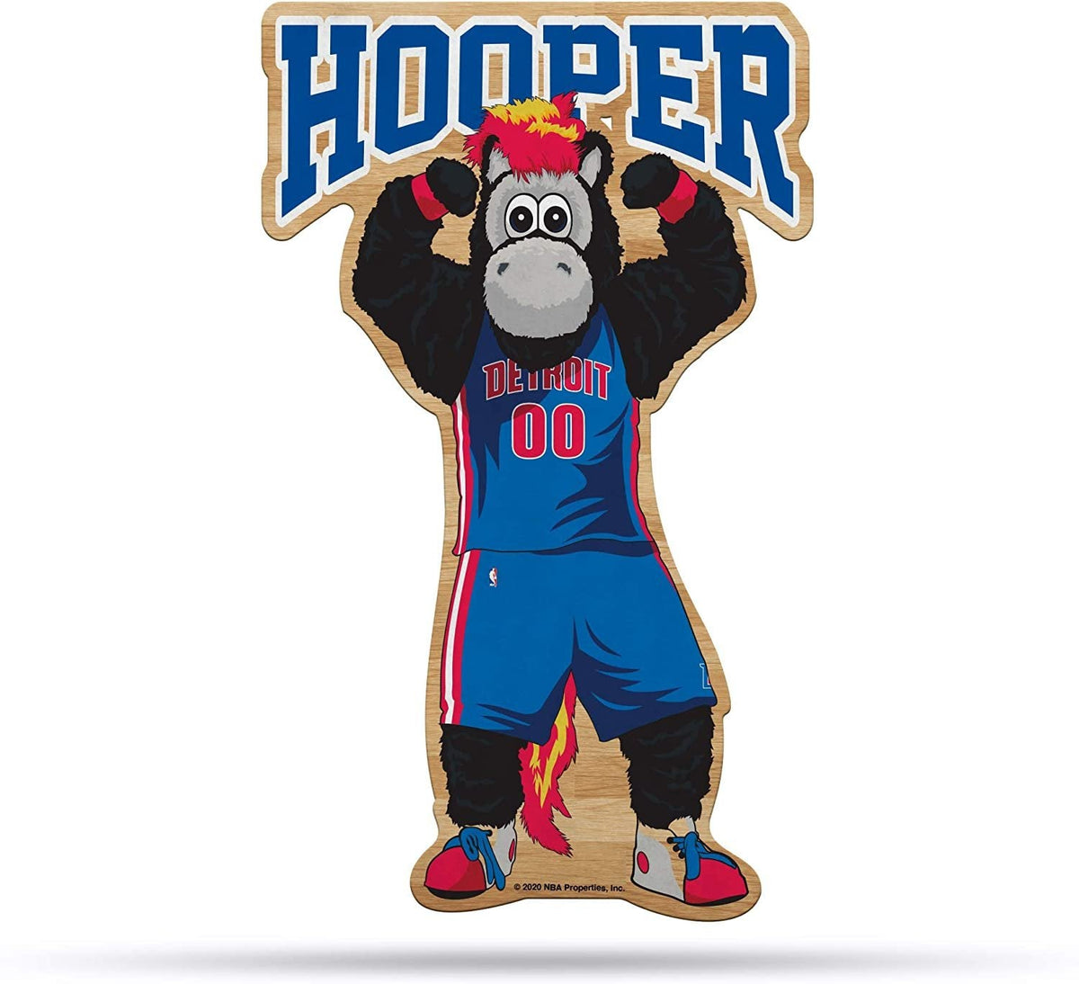 Detroit Pistons 18" Mascot Shape Pennant Soft Felt 1