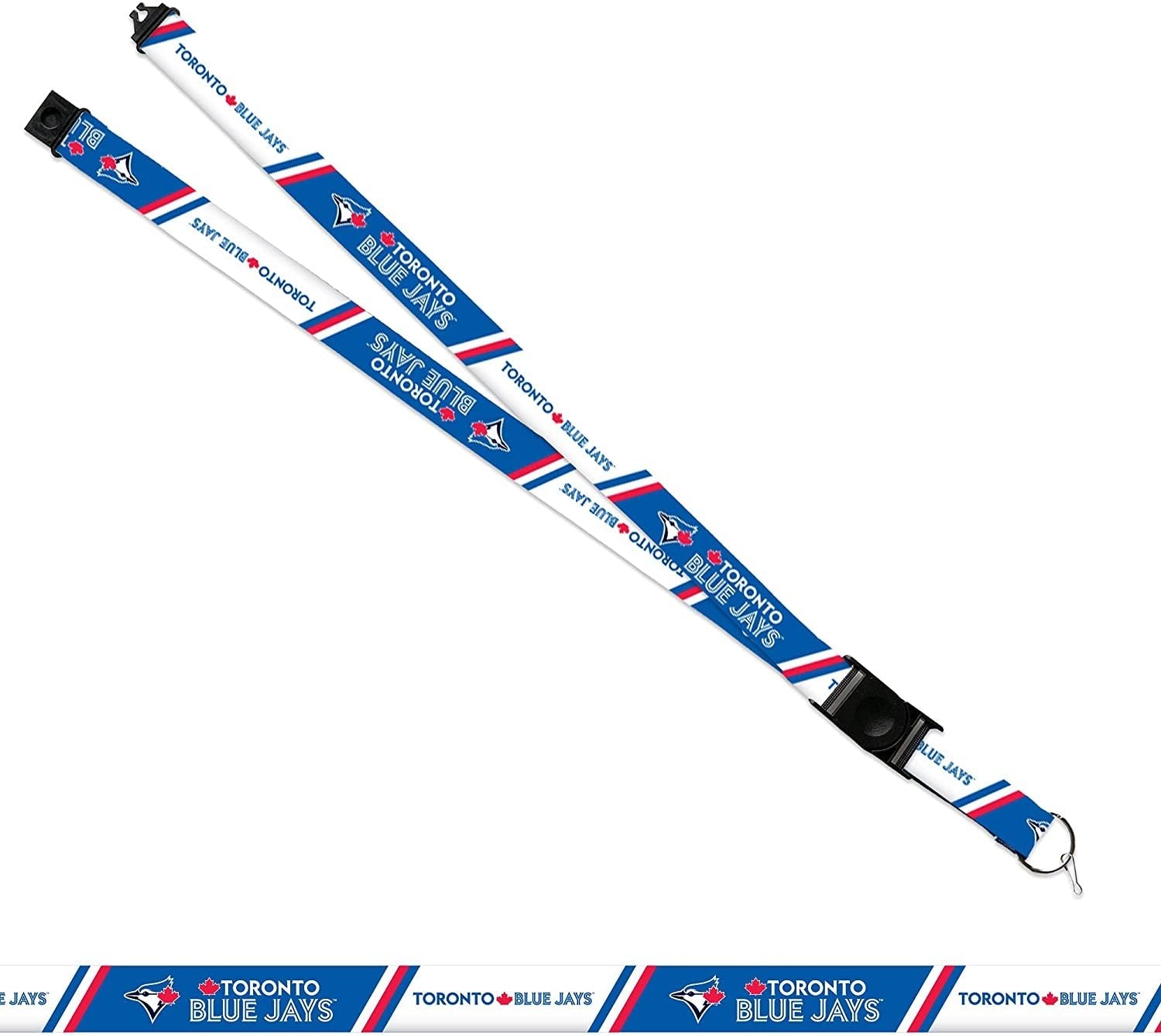 Toronto Blue Jays Lanyard Keychain Double Sided 18 Inch Button Clip Safety Breakaway 2