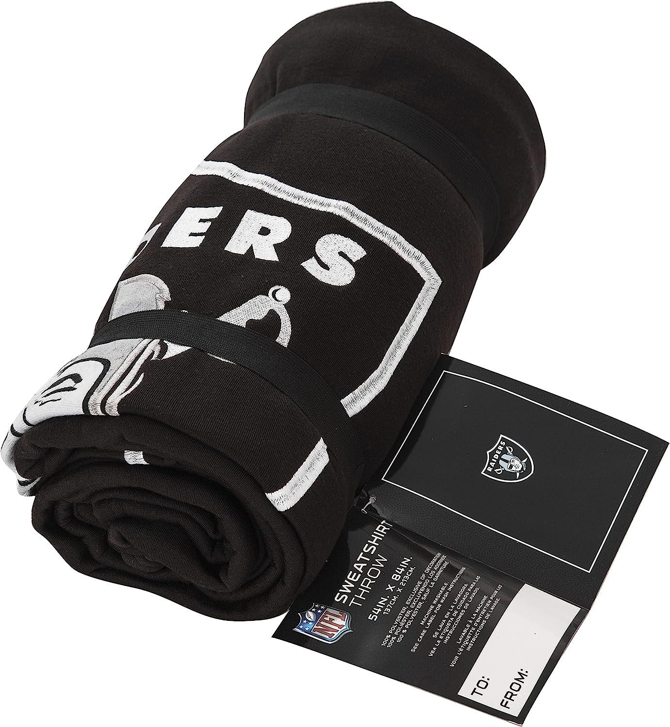 Las Vegas Raiders Throw Blanket, Sweatshirt Design, Embroidered Logo, Dominate Style, 54x84 Inch 4