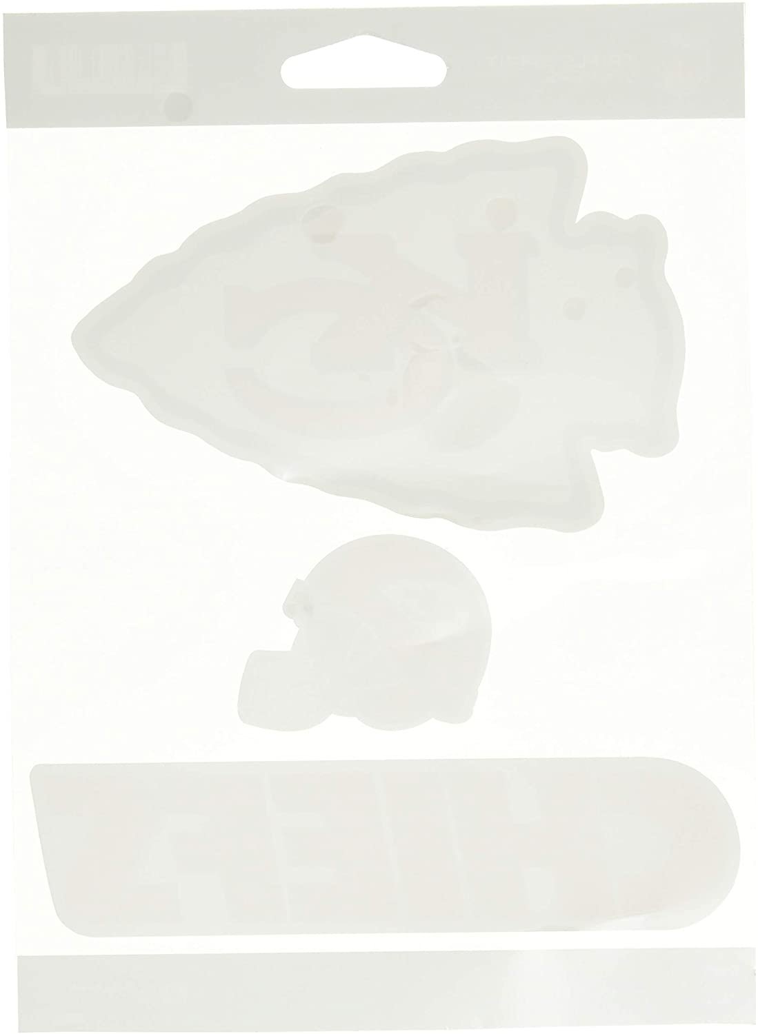 NFL Rico Industries Die Cut 3-Piece Triple Spirit Sticker Sheet, Kansas City Chiefs Team Color, 5 x 7-inches