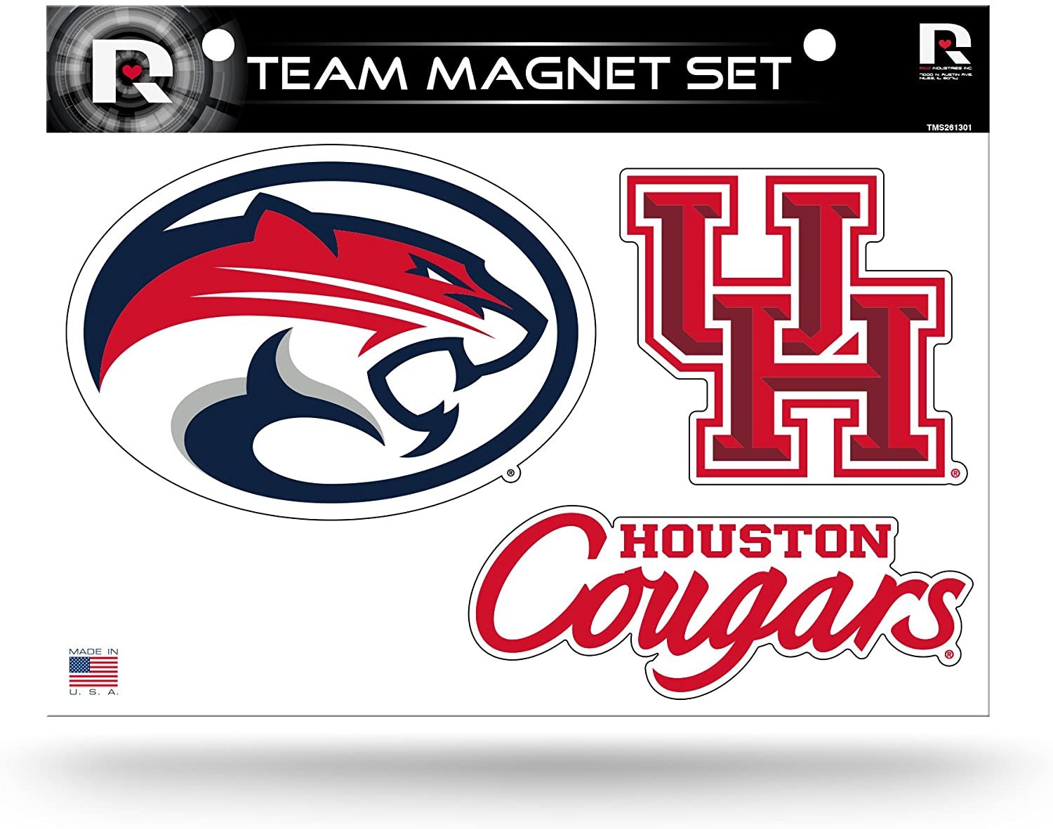 NCAA Houston Cougars Die Cut Team Magnet Set Sheet 1