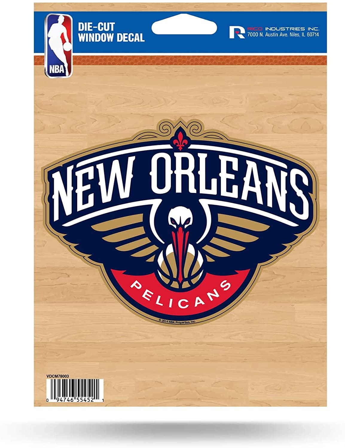 New Orleans Pelicans 5 Inch Die Cut Flat Vinyl Decal Sticker Adhesive Backing 1