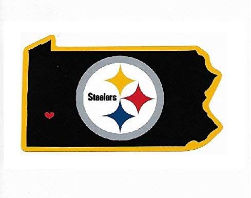 Pittsburgh Steelers 5 Inch Sticker Decal, Home State Design, Flat Vinyl, Full Adhesive Backing 2