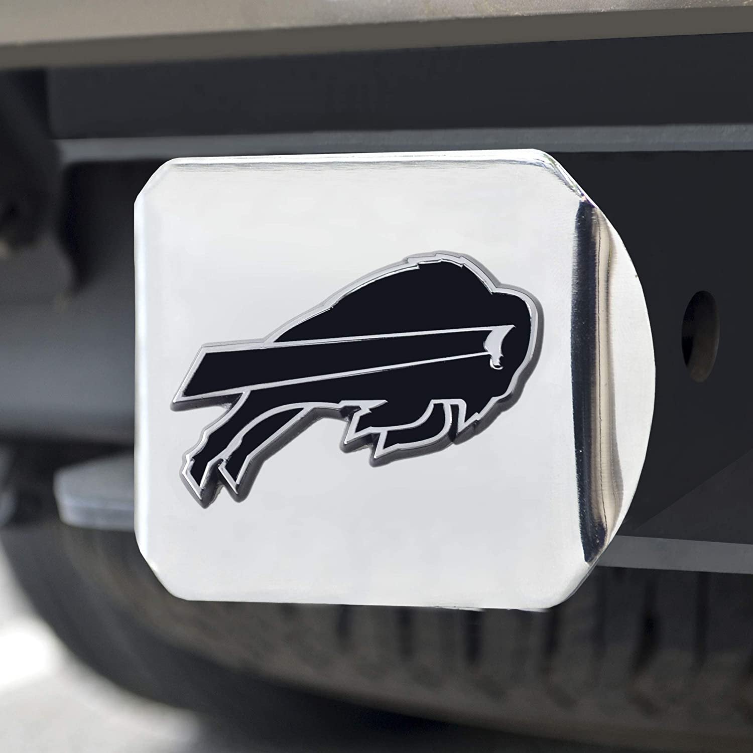 Buffalo Bills Hitch Cover Solid Metal with Raised Chrome Metal Emblem 2" Square Type III