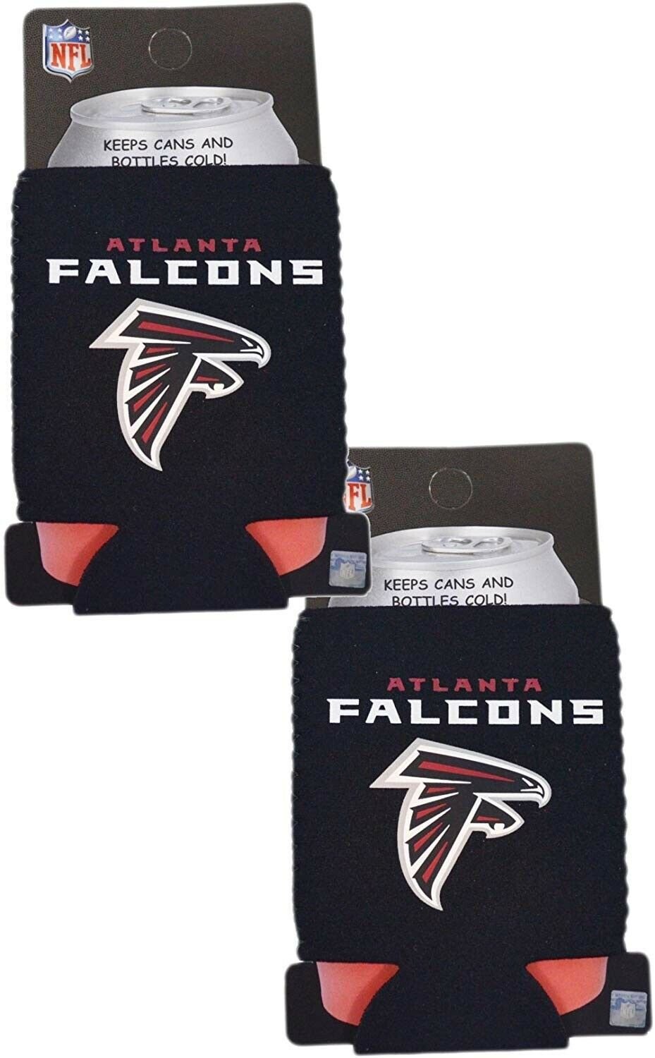 Atlanta Falcons 2-PACK 12oz CAN Beverage Insulator Neoprene Holder Football