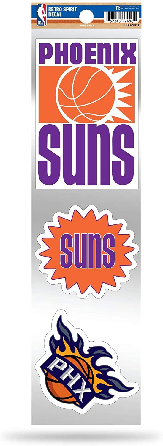 Rico Industries NBA Phoenix Suns 3-Piece Retro Spirit Decals 1