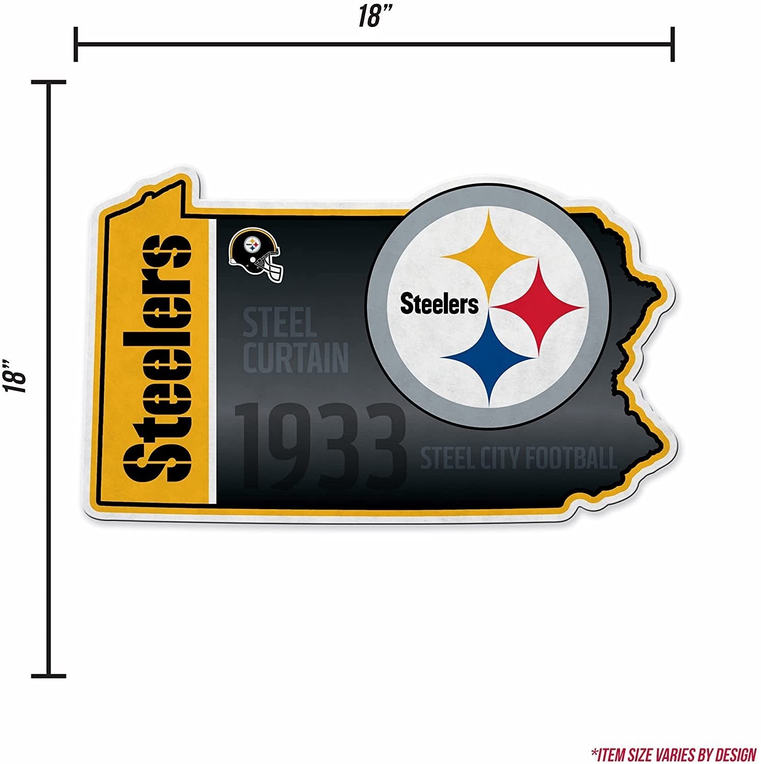 Pittsburgh Steelers Pennant State Shape 18 Inch Soft Felt 5