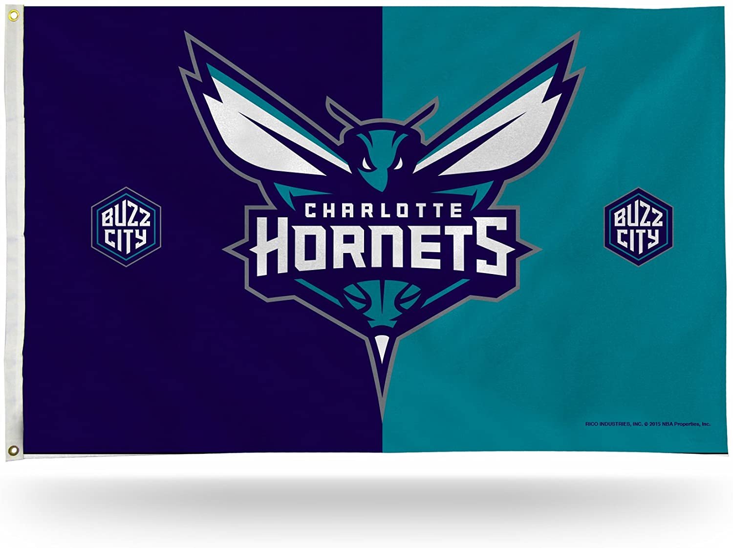 Charlotte Hornets Premium 3x5 Feet Flag Banner, Logo Design, Metal Grommets, Outdoor Use, Single Sided 1