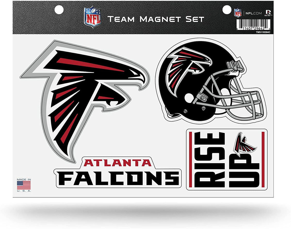 Rico Industries NFL Atlanta Falcons 8.5" x 11" Team Magnet Set for Car, Refrigerator, Fridge, Locker, Office Cabinet 1