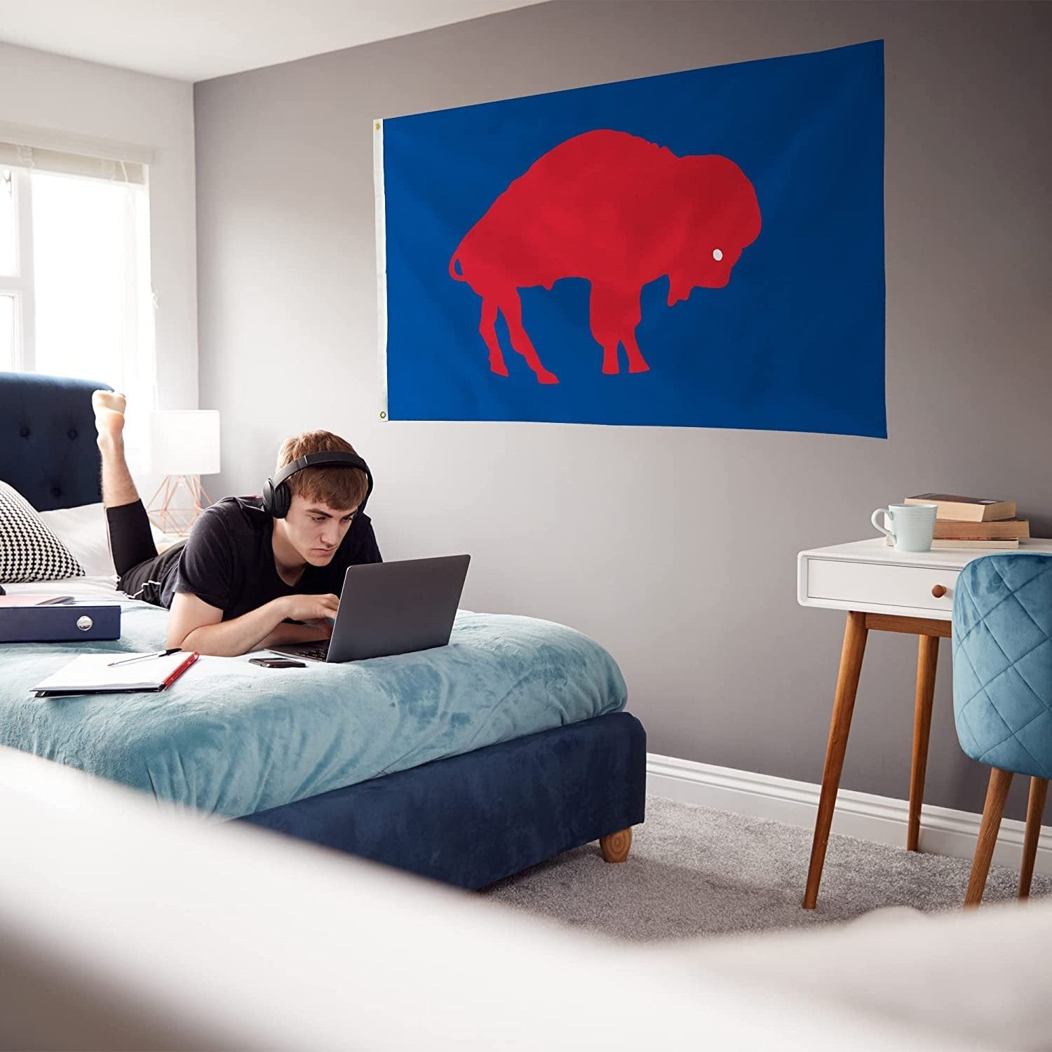 Buffalo Bills Premium 3x5 Feet Flag Banner Retro Logo Design Outdoor ot Indoor Home Décor 4