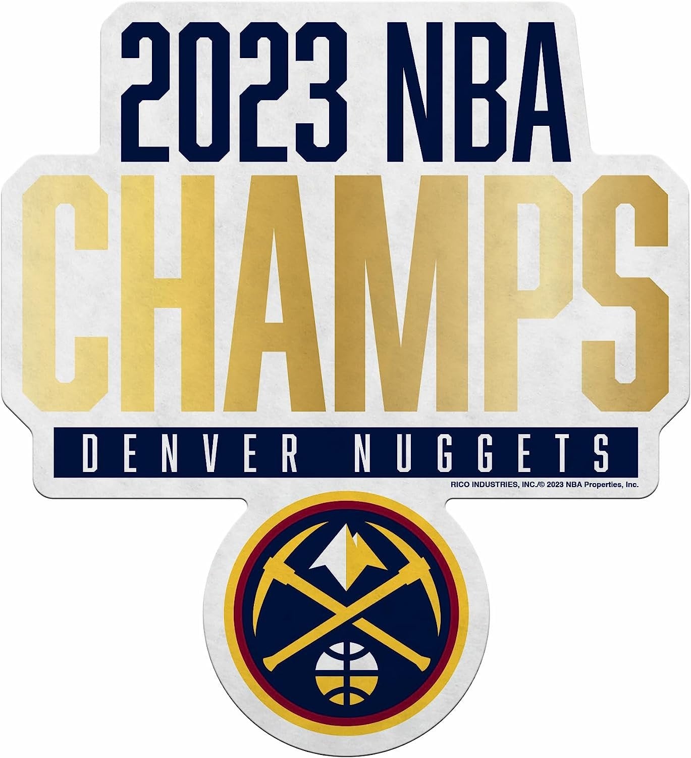 Denver Nuggets 2023 NBA Champions 18 Inch Shape Cut Pennant Home Decor Soft Felt 1