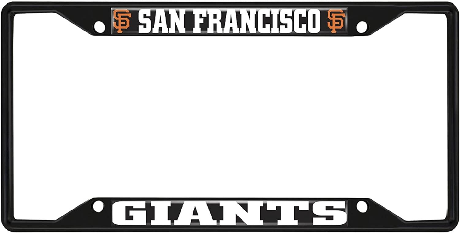 San Francisco Giants Black Metal License Plate Frame Tag Cover