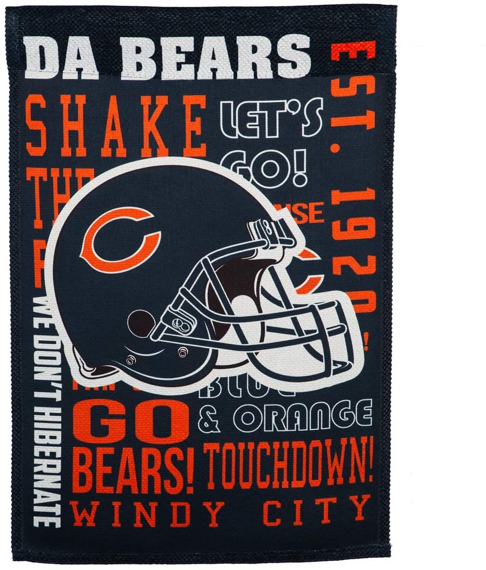 Chicago Bears Premium Garden Flag Banner, Double Sided, Fan Rules, 13x18 Inch 2