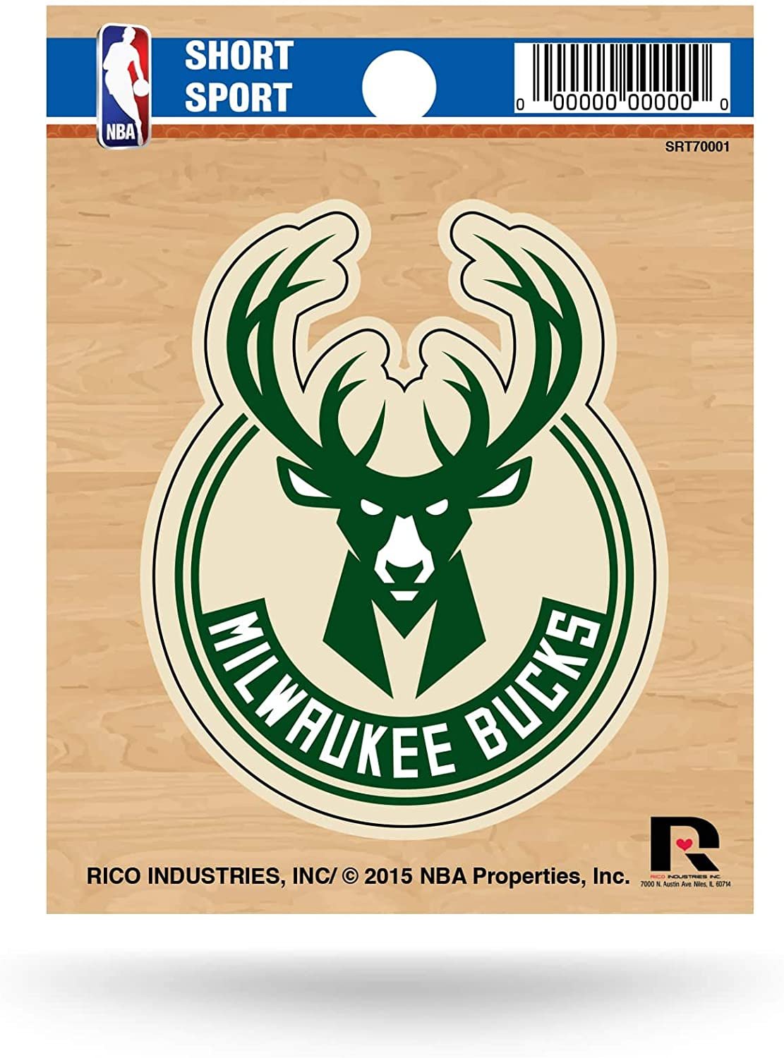 Milwaukee Bucks 3 Inch Die Cut Decal Sticker Full Adhesive Backing 1