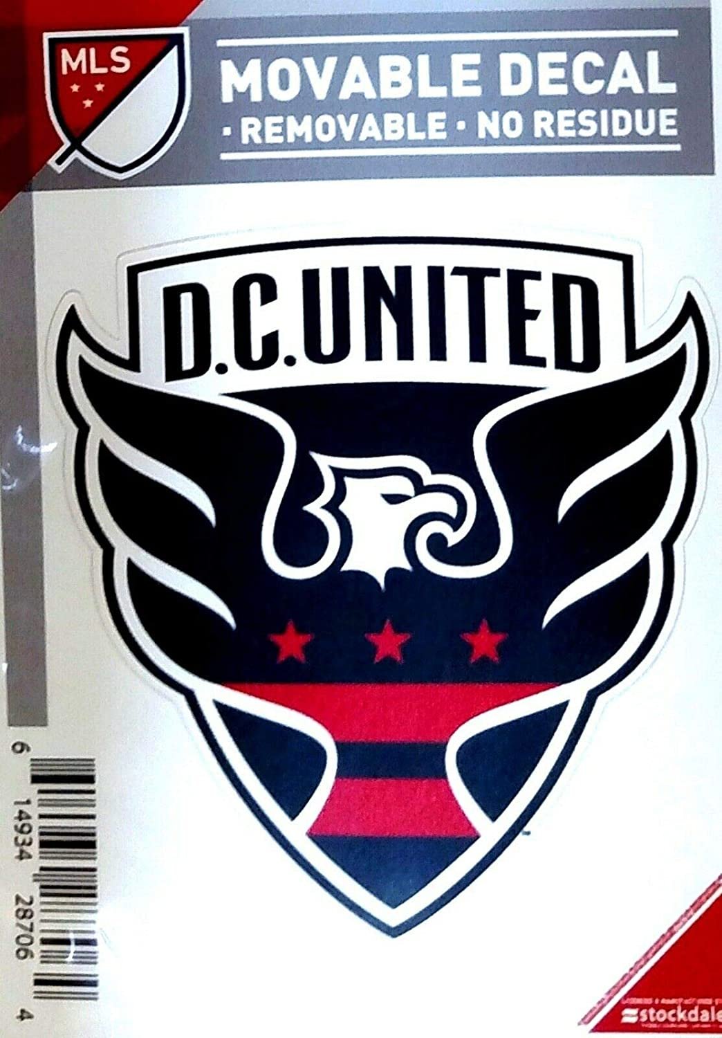 DC United 5 Inch Die Cut Flat Vinyl Decal Sticker Adhesive Backing