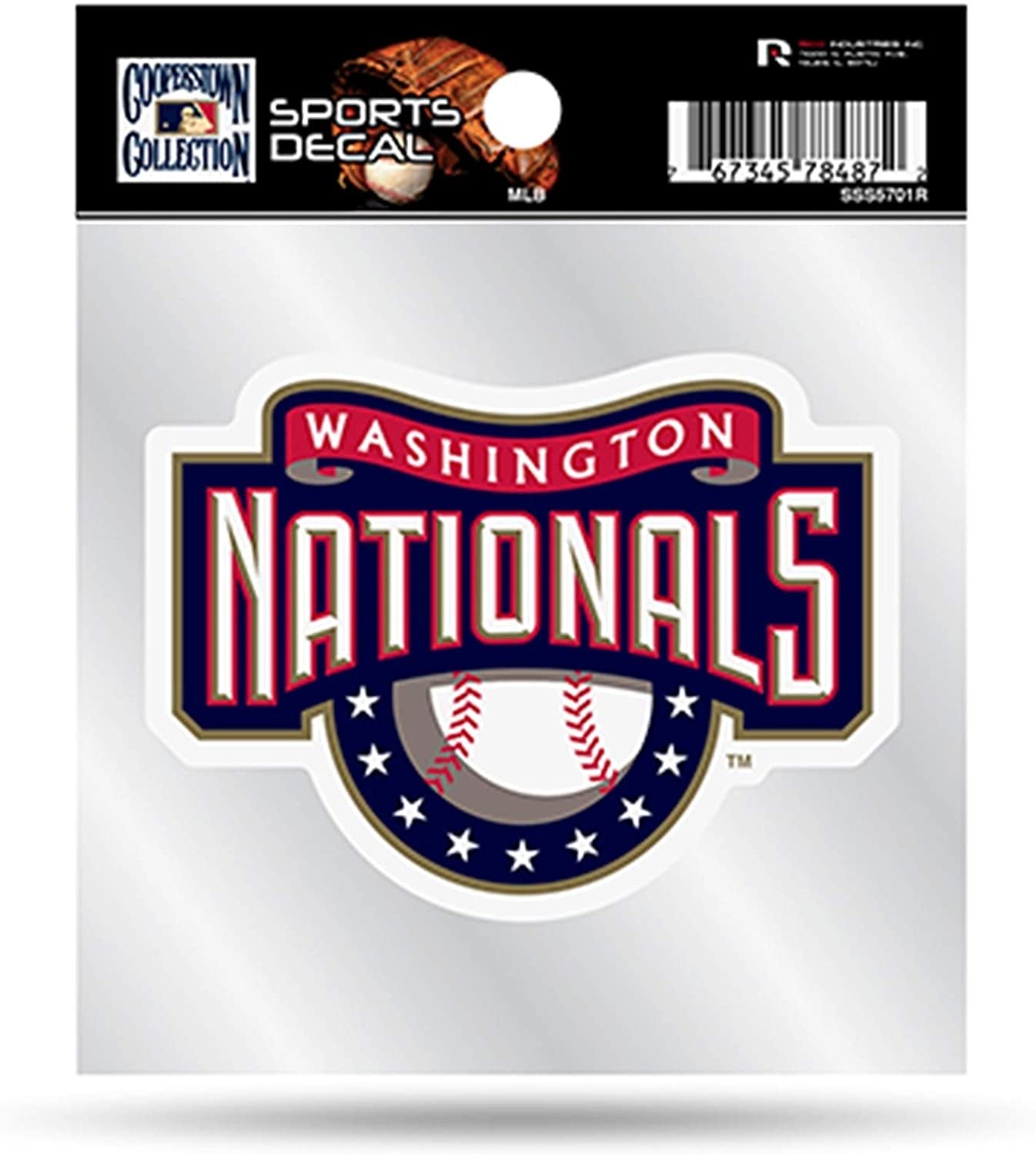 Washington Nationals Retro Logo Premium 4x4 Decal with Clear Backing Flat Vinyl Auto Home Sticker Baseball 1