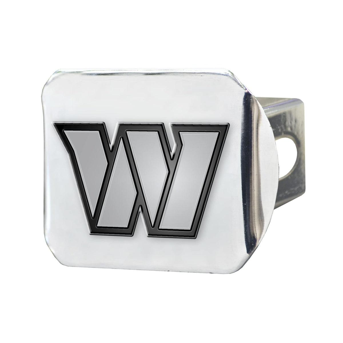 Washington Commanders Hitch Cover Solid Metal with Raised Chrome Metal Emblem 2" Square Type III
