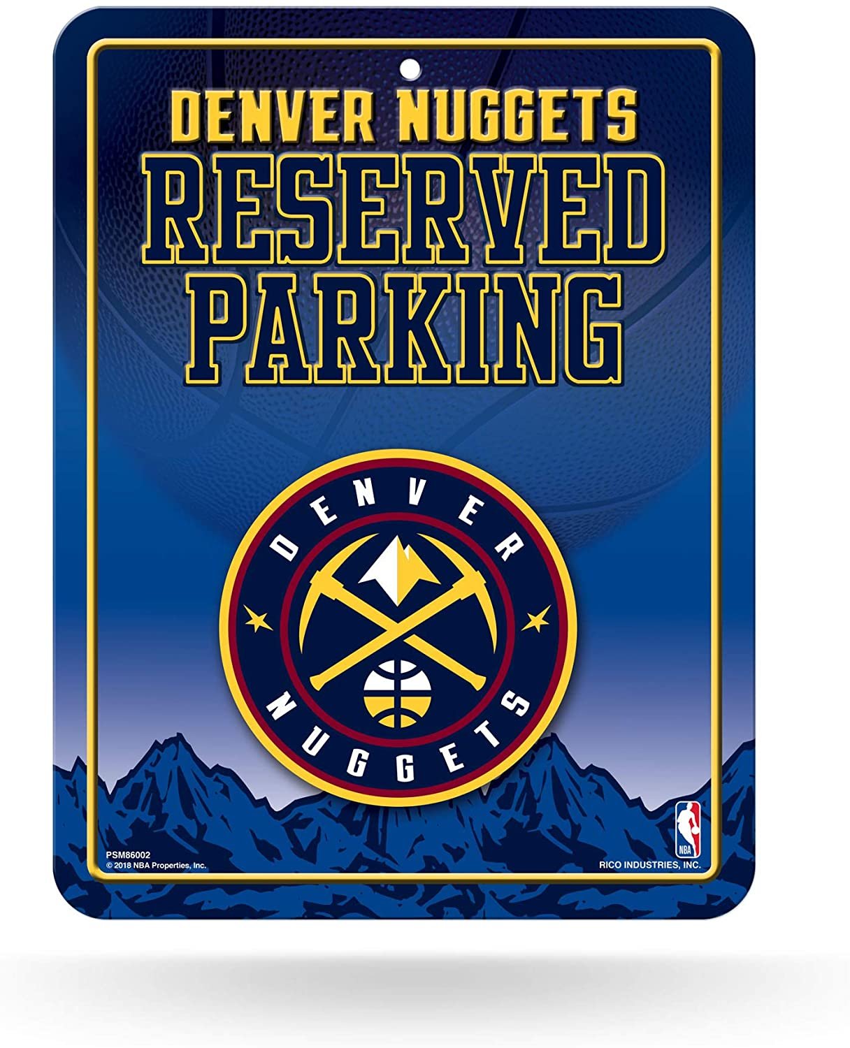 Denver Nuggets 8.5-Inch by 11-Inch Metal Parking Sign Décor 1