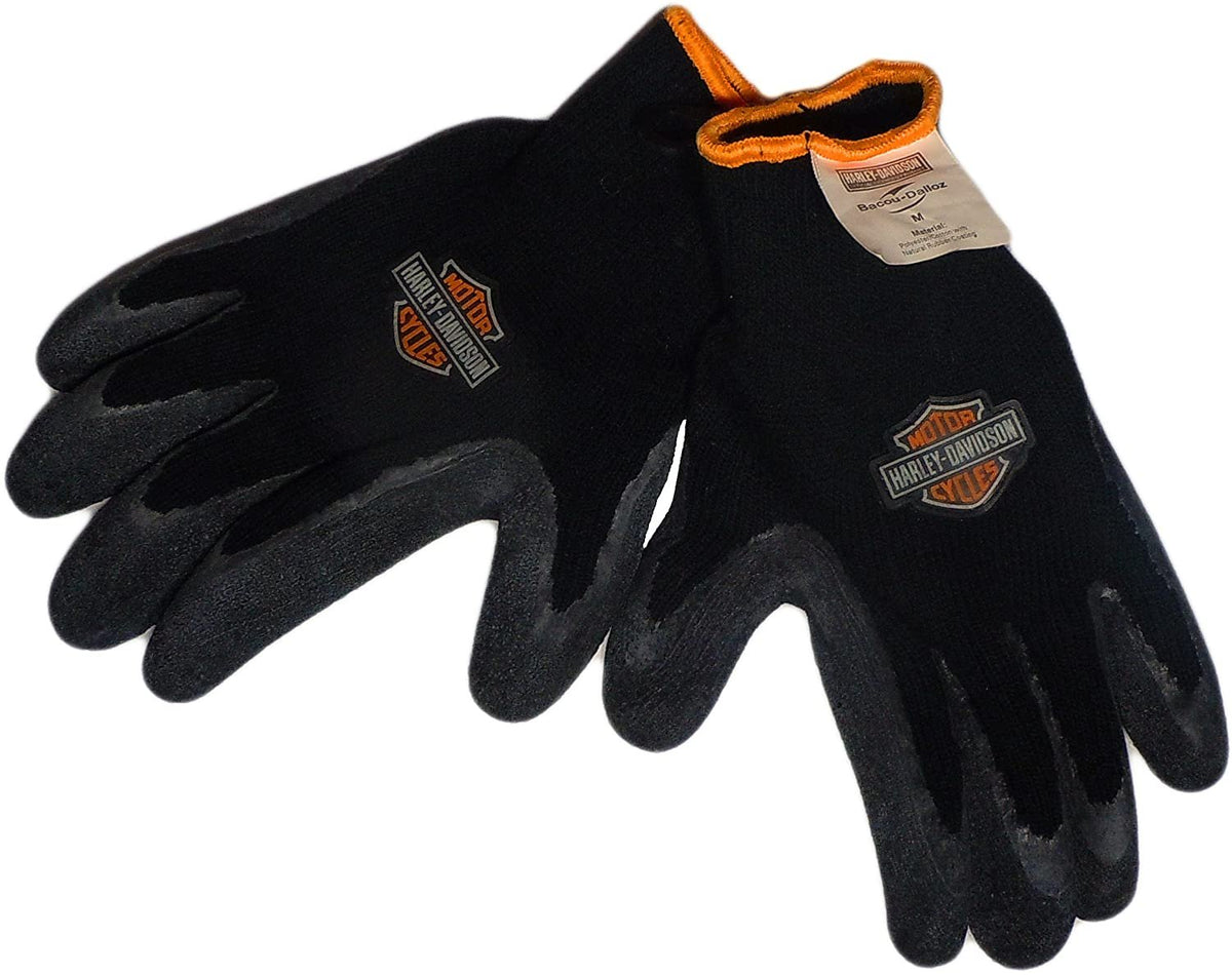 Harley Davidson Motorcycle Hand Protection Rubber Dipped Knit Gloves, Size Small 1