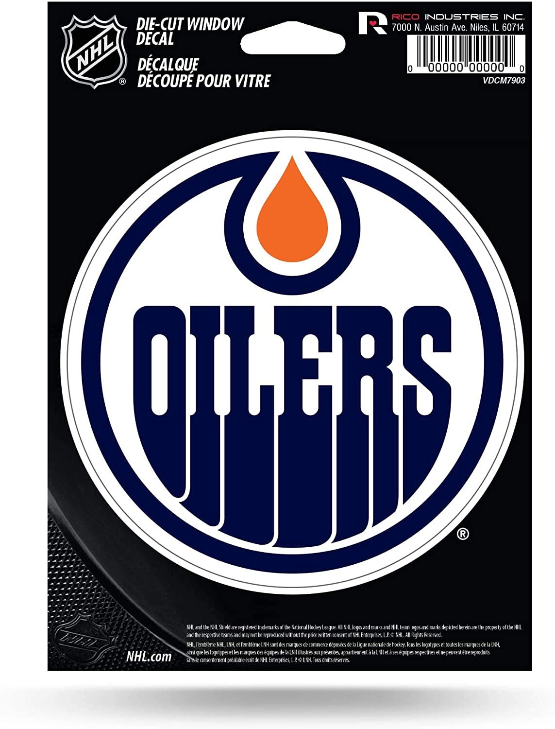 Edmonton Oilers 5 Inch Decal Sticker Die Cut Flat Vinyl Adhesive Backing