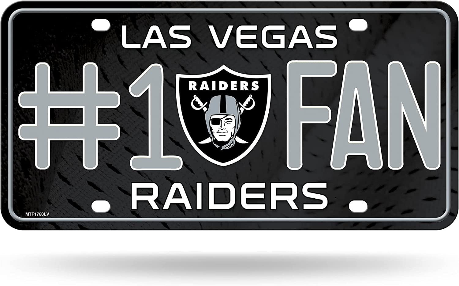 Las Vegas Raiders #1 Fan Metal License Plate Tag 1