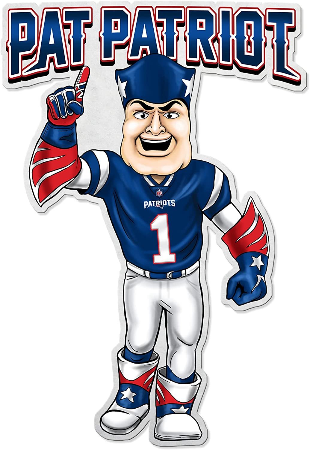 New England Patriots Pennant Mascot Logo 18 Inch Soft Felt