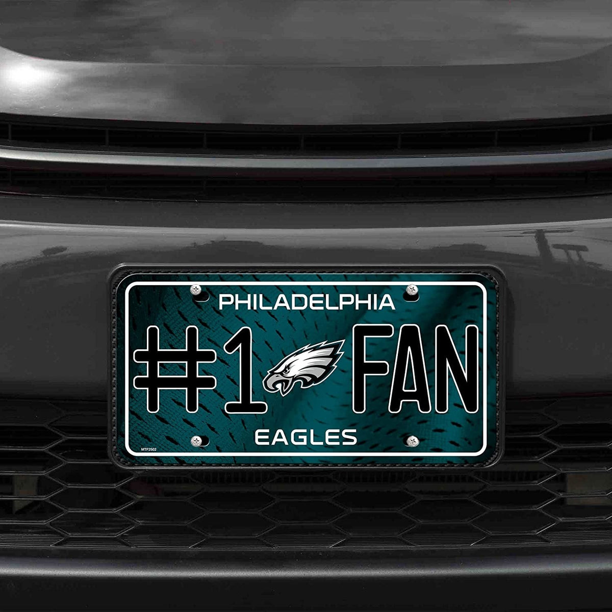 Philadelphia Eagles Metal Auto Tag License Plate, #1 Fan Design, 12x6 Inch 2