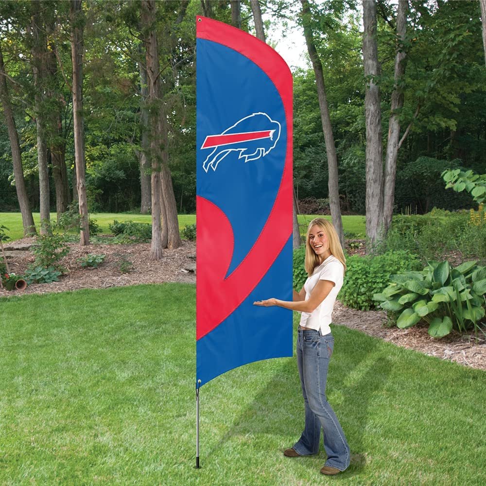 Buffalo Bills Tall Team Flag Tailgating Flag Kit 8.5 x 2.5 feet with Pole 2
