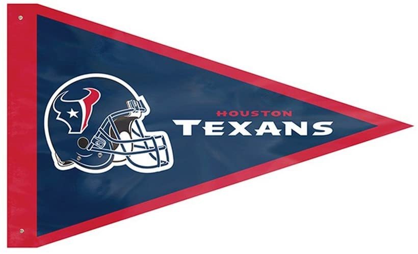Houston Texans Premium 3x5 Flag Banner, Pennant Design, Applique, Indoor or Outdoor, Single Sided 1