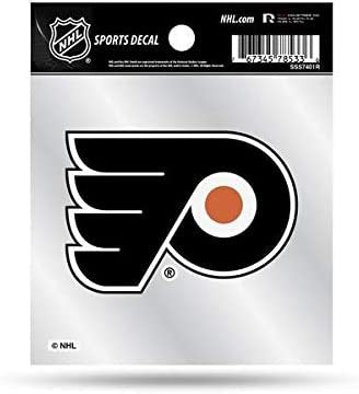 Philadelphia Flyers 4x4 Inch Decal Sticker Retro Logo Clear Backing
