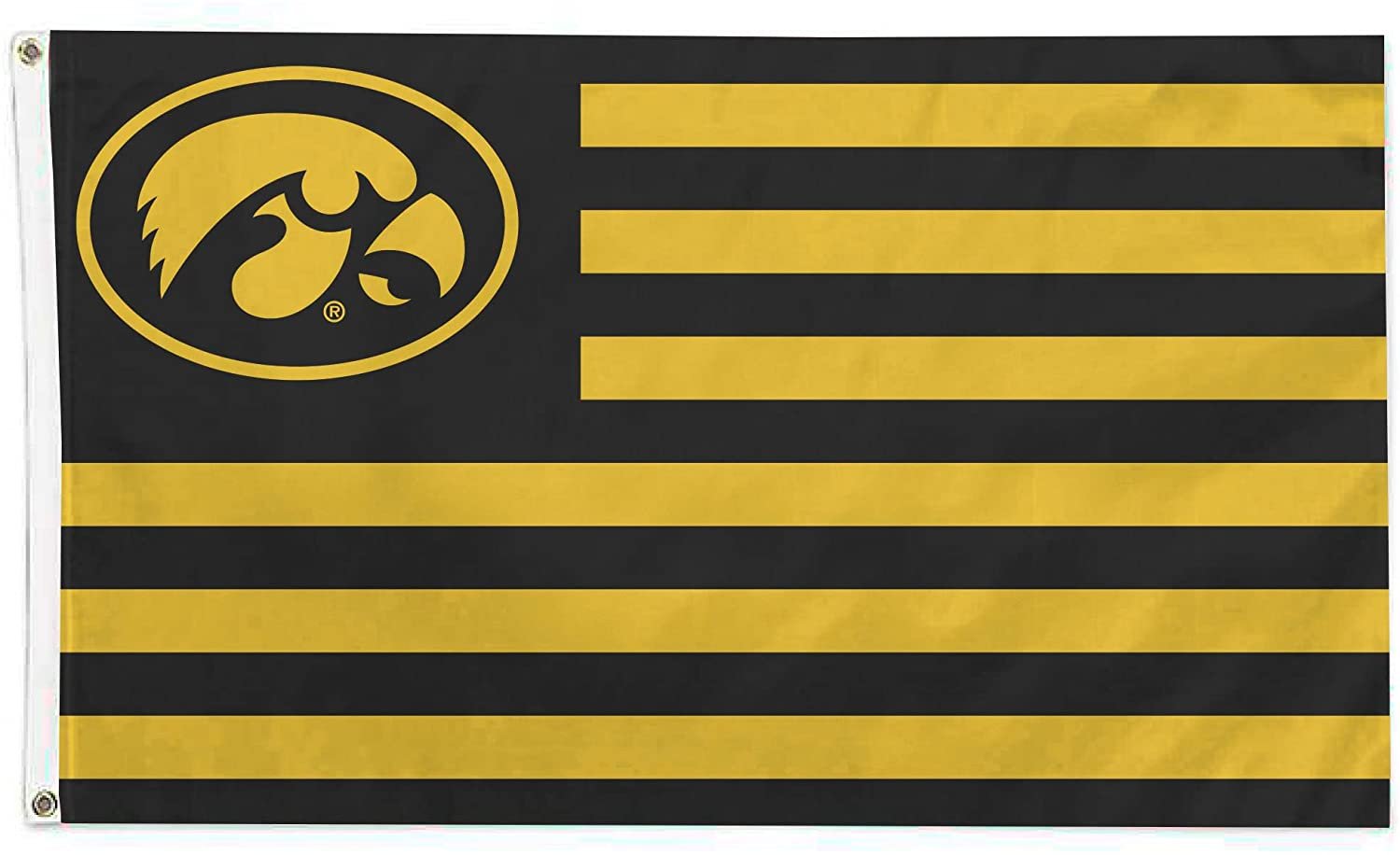 University of Iowa Hawkeyes Flag Banner 3x5 Feet Metal Grommets Nation Design 1