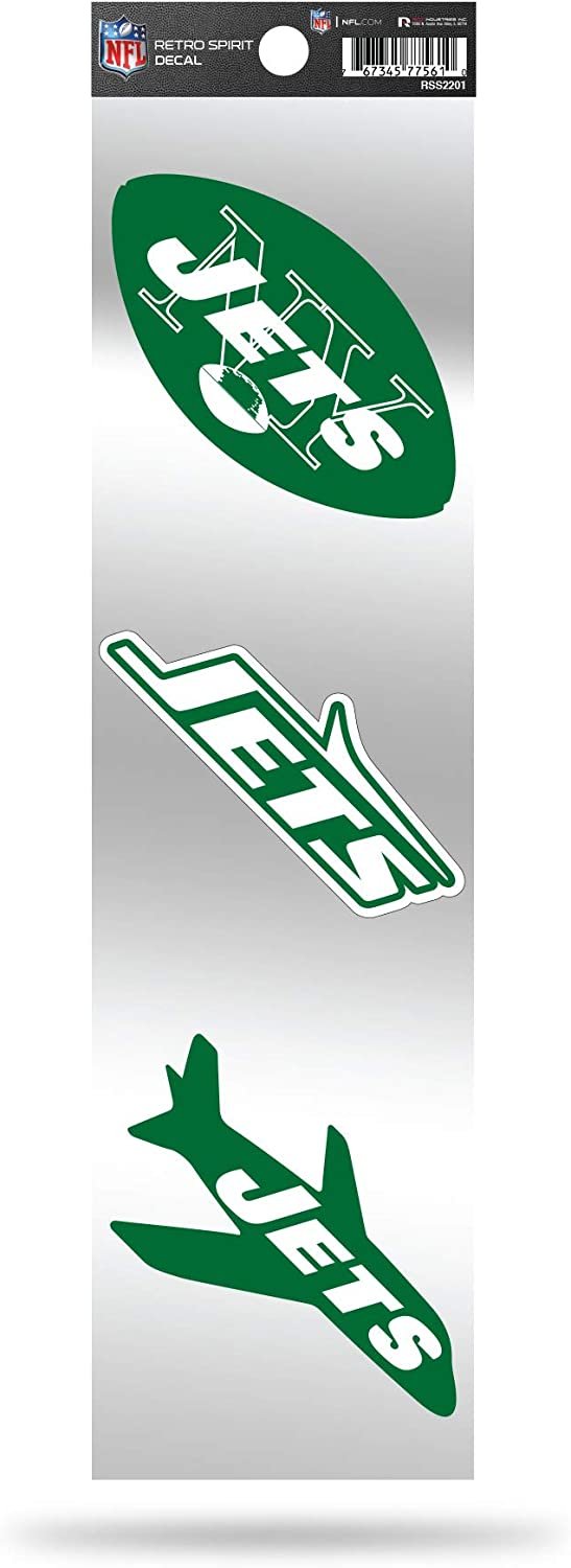 Rico Industries NFL New York Jets 3-Piece Retro Spirit Decals 1