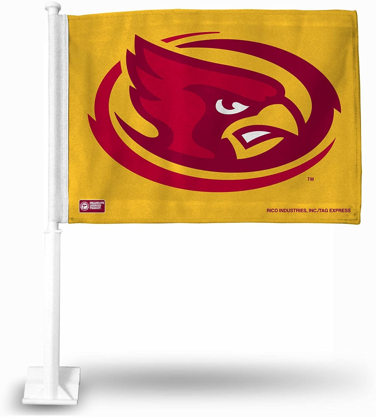 Iowa State University Cyclones Premium Double Sided Car Flag Banner, Includes Plastic Display Pole 1