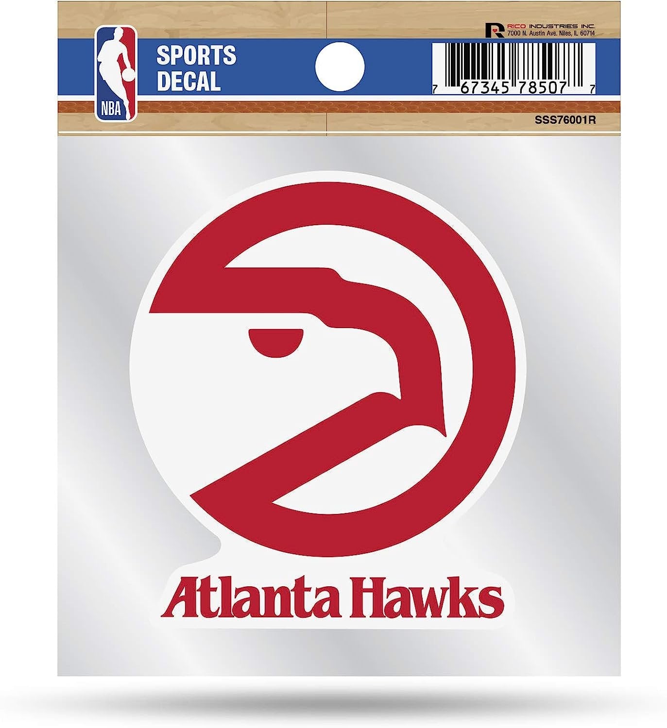Atlanta Hawks 4x4 Inch Die Cut Decal Sticker, Retro Logo, Clear Backing 1