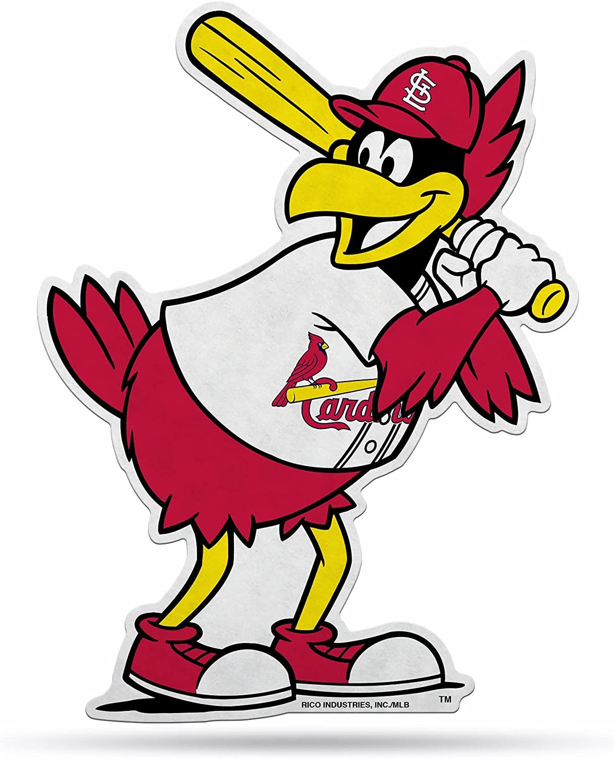 St Louis Cardinals Soft Felt Pennant, Mascot Design, Shape Cut, 18 Inch, Easy To Hang