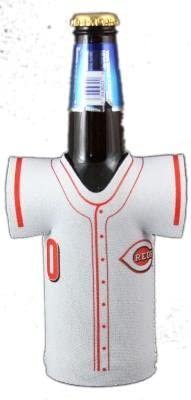 Cincinnati Reds 16oz Drink Bottle Cooler Insulated Neoprene Beverage Holder, Team Jersey Design 1
