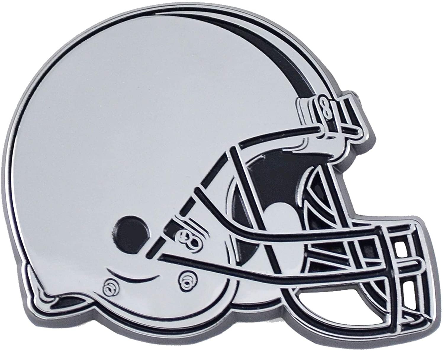 Cleveland Browns Solid Metal Chrome Auto Emblem Raised Decal Adhesive Backing 1