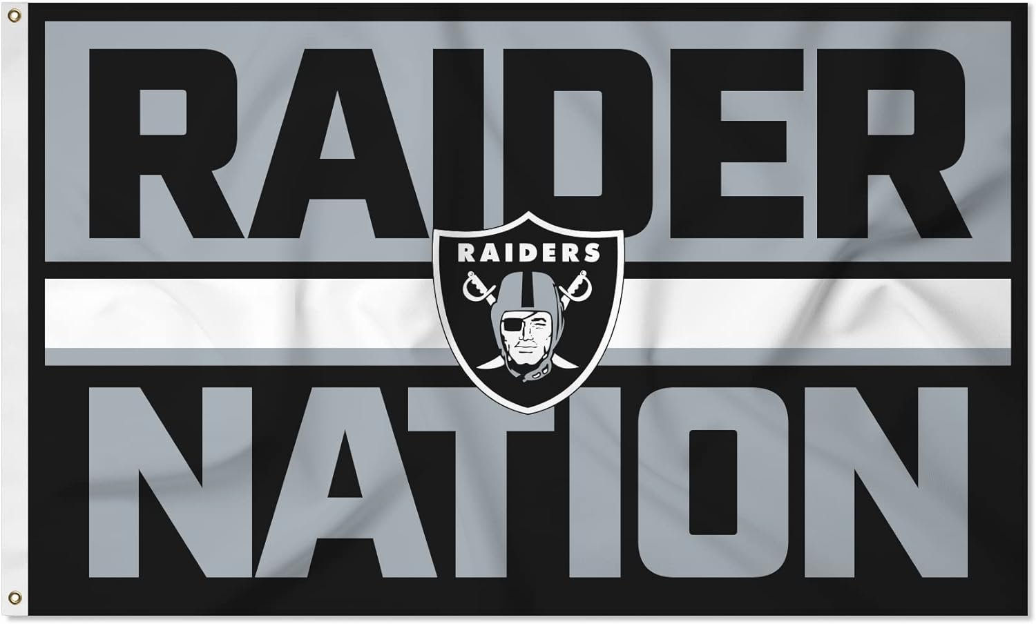 Las Vegas Raiders Premium 3x5 Foot Flag Banner, Bold Design, Metal Grommets, Outdoor Indoor Use, Single Sided 1