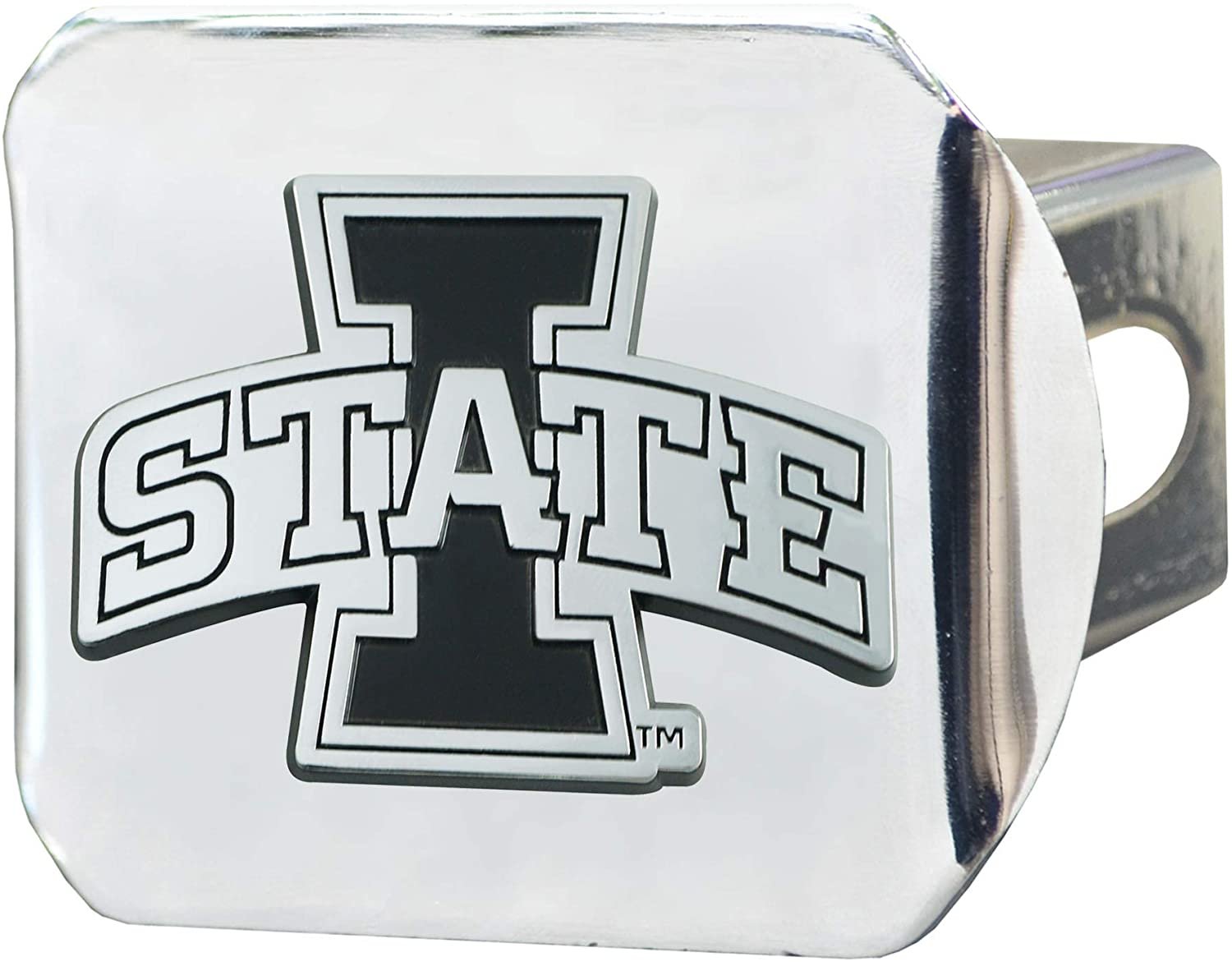 Iowa State Cyclones Hitch Cover Solid Metal with Raised Chrome Metal Emblem 2" Square Type III University